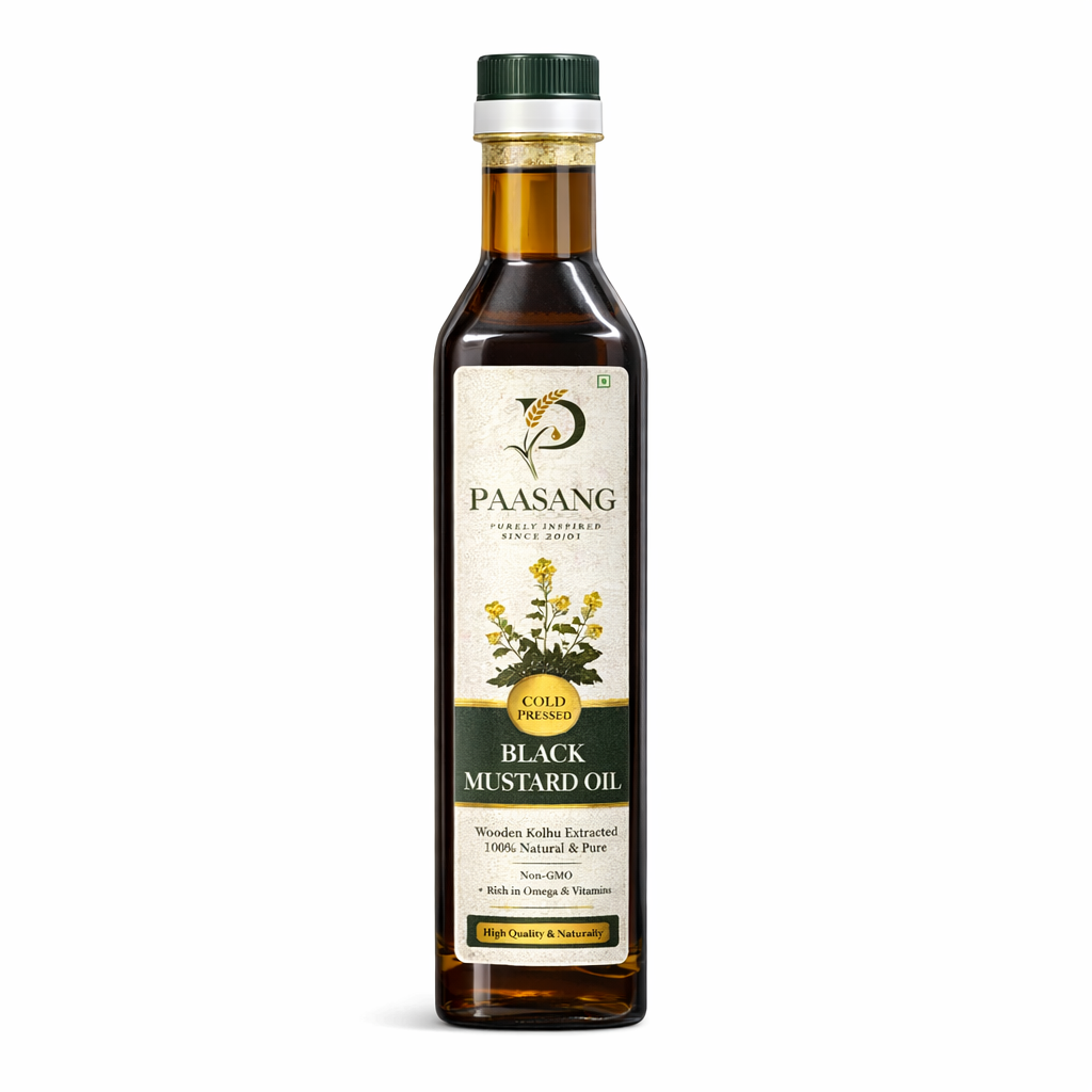 Paasang cold-pressed black mustard oil bottle